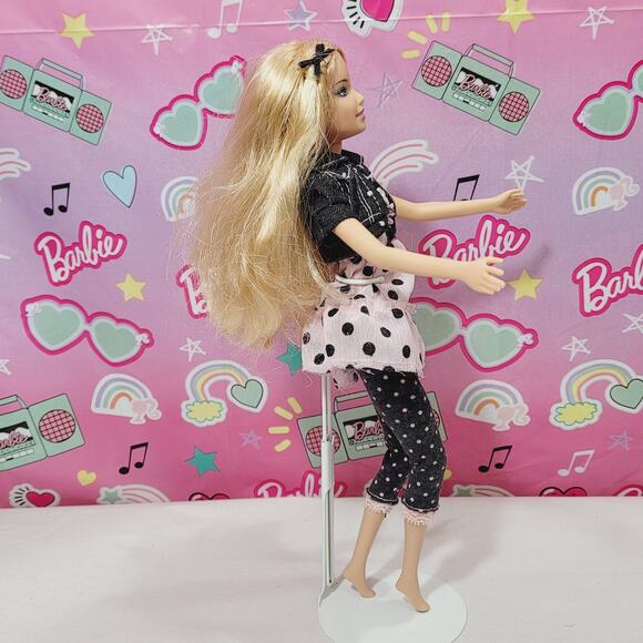 Barbie Fashion Fever #K8411 L3331 Pink Polka Dot Dress 2007 Y2K - Picture 3 of 6